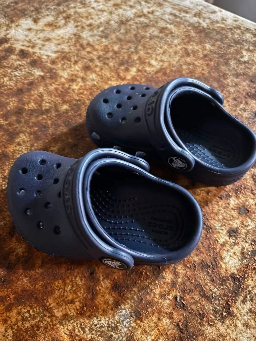 CROCS Kids Navy Blue Classic Clogs